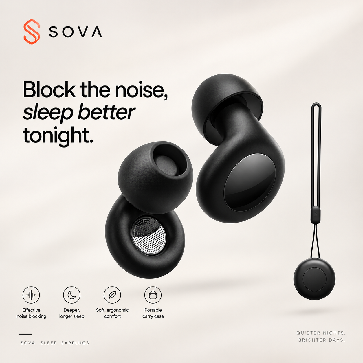 SOVA sleep earplugs — product and feature overview